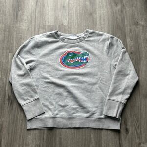 Champion Florida Gators Crewneck Sweatshirt Mens 2XL Gray NCAA Gator Head Logo